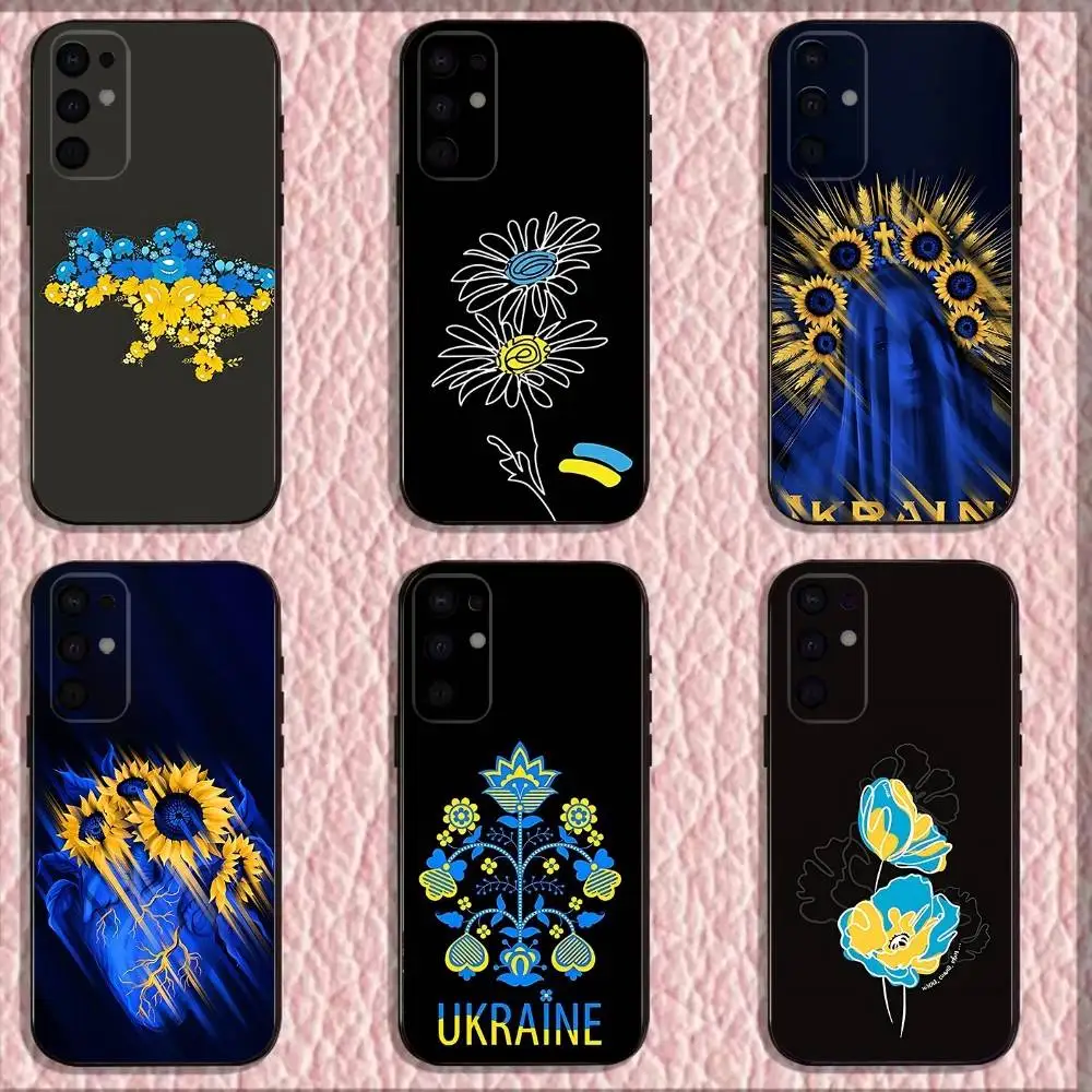 

U-Ukraine Flower Art Phone Case for Samsung S24 S22 S25 Ultra S9 S20 FE S23 Plus S10 S21 Shockproof Funda Cover