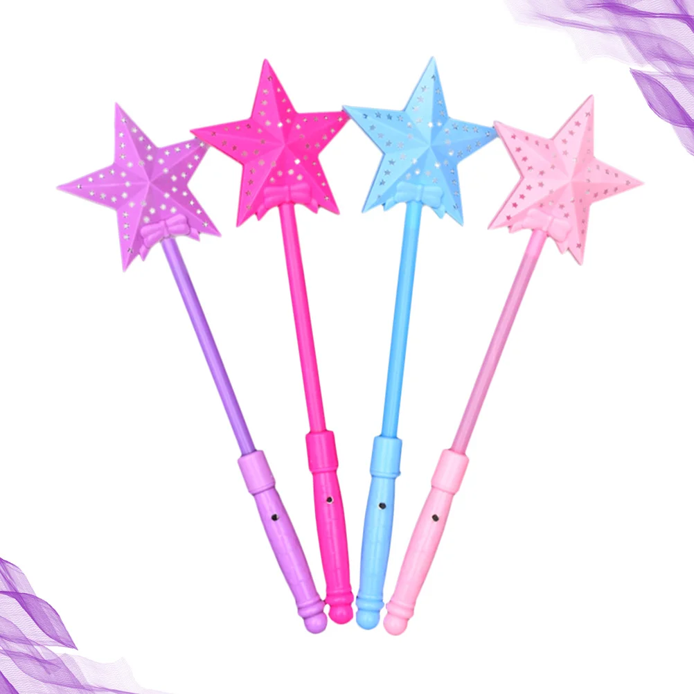 5Pcs Star Shaped Glow Sticks Creative Hollow Luminous Sticks for Parties Concerts Festivals Outdoor Activities