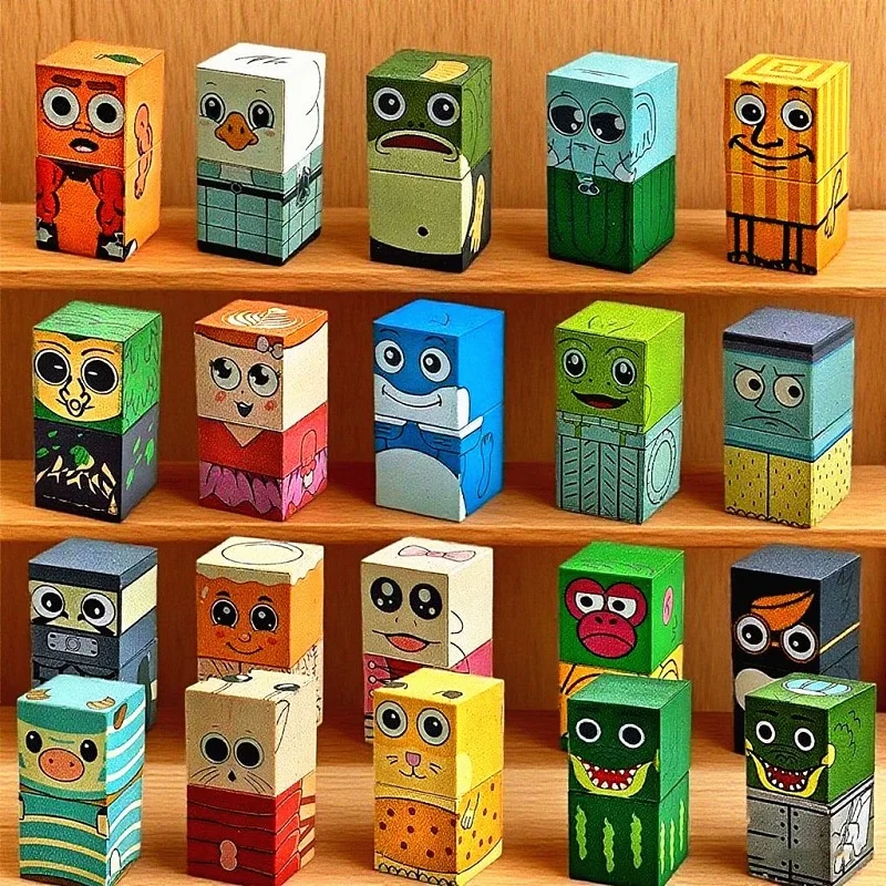 Blocchi magnetici del carattere AI Tung Tung tung sahur blocchi di costruzione di assemblaggio blocchi di costruzione del carattere gioco da tavolo