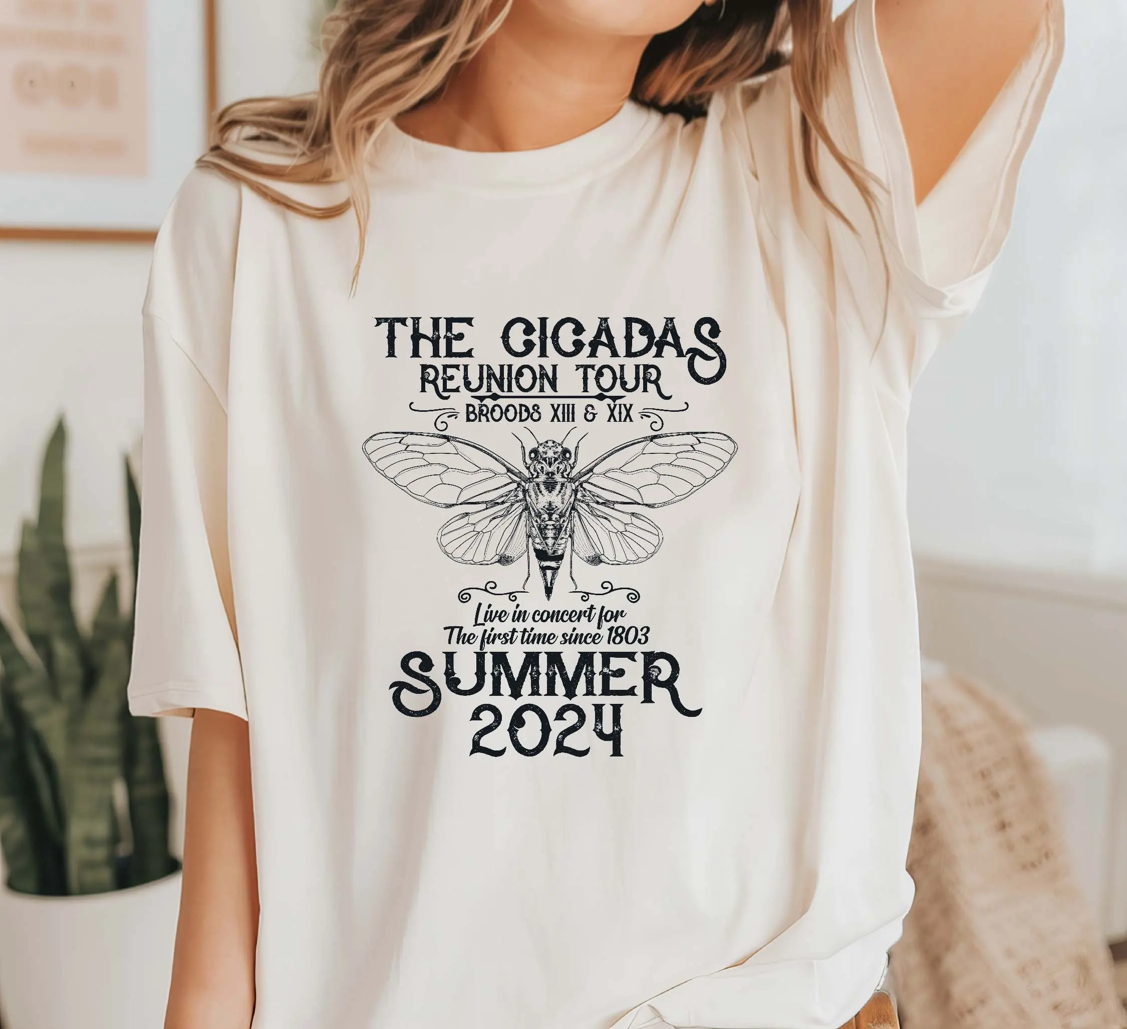 The Cicadas Reunion Tour Summer 2024 Comfort Color T Shirt Comeback Funny Cicada Concert Nature Lover