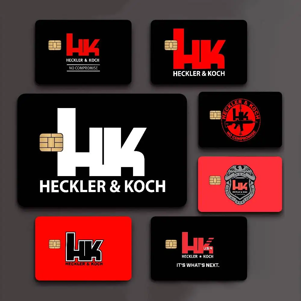 H-Heckler Koch Anime Cartoon Bear Skin Sticker Film Tape Case für große Kredit- und Debitkarten auf der Vorderseite