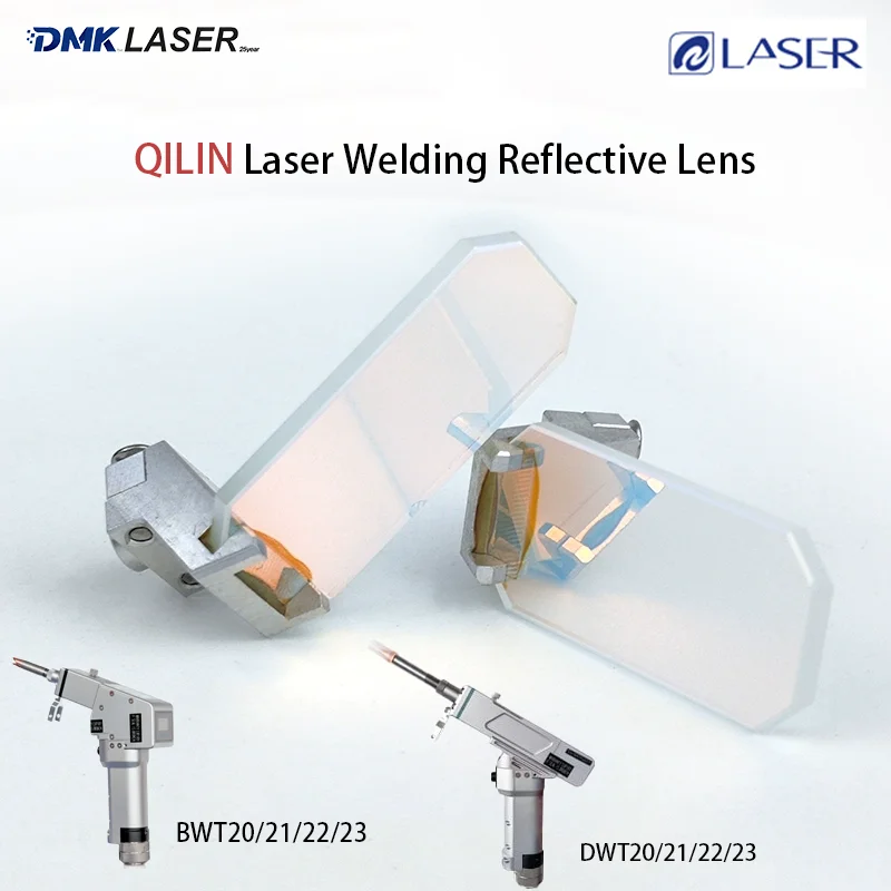 Qilin bwt20 dwt20 cabeça de soldagem a laser lente reflexiva 22.5*17*2.9 galvanômetro 15.2*15.2*1.6 refletor 30*14*2 com suporte de lente