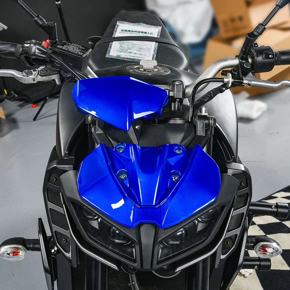 Cubierta protectora de faro delantero superior para motocicleta, carenado embellecedor para Yamaha MT09, MT-09, MT 09 SP, 2018, 2019, 2020