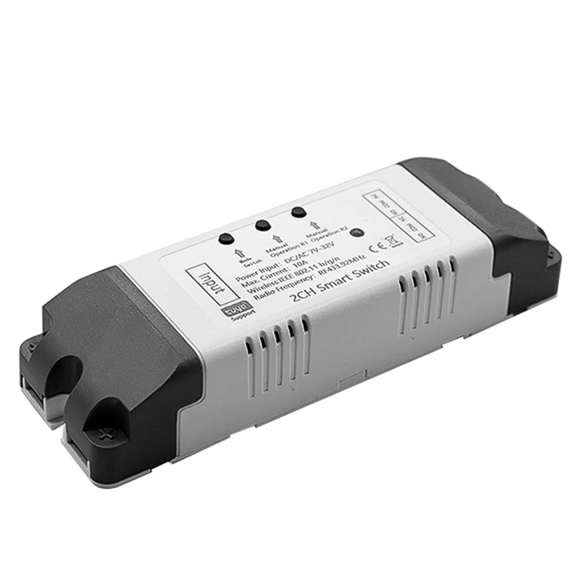 Tuya Smart WiFi Switch Relay Module+With RF Remote 2 CH AC/DC 7-32V RF/APP Remote Control Smart Home for Alexa-ABPS