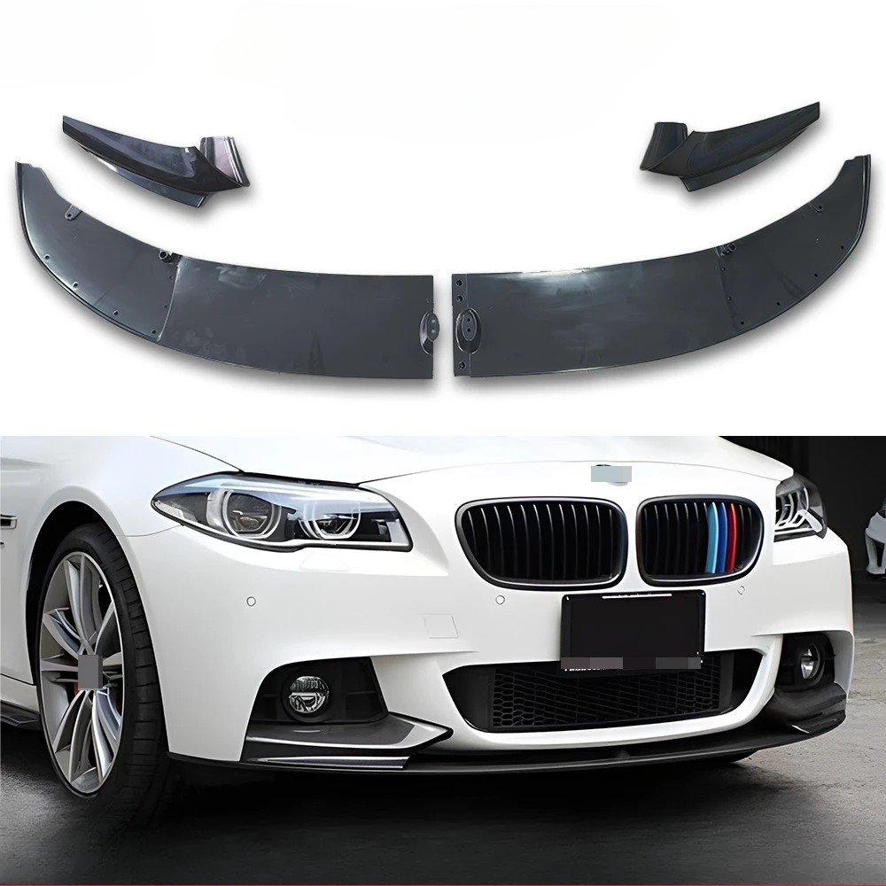 

For BMW 5 Series F10 M Sport 11-17 Split Front Bumper Lip Spoiler Splitter Body Kit Car Exterior Decoration Styling Accessories