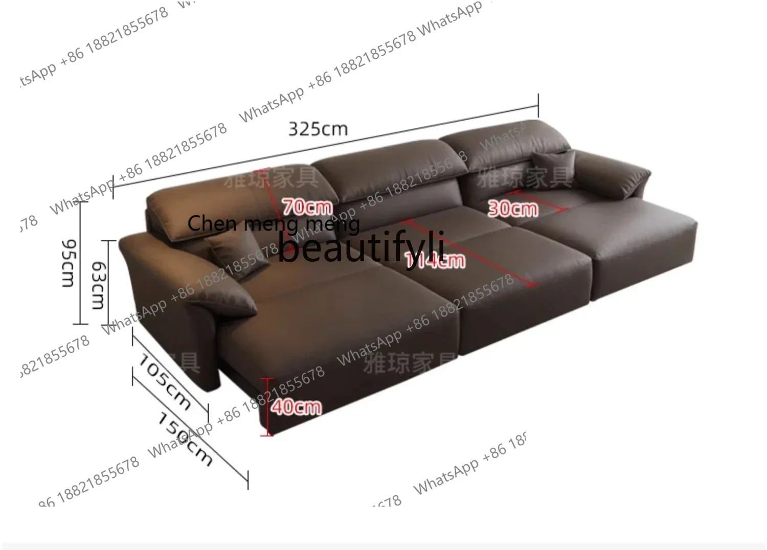 D178 H Italian leather electric function living room 2024 new sofa zero against the wall, first layer cowhide sofa bed