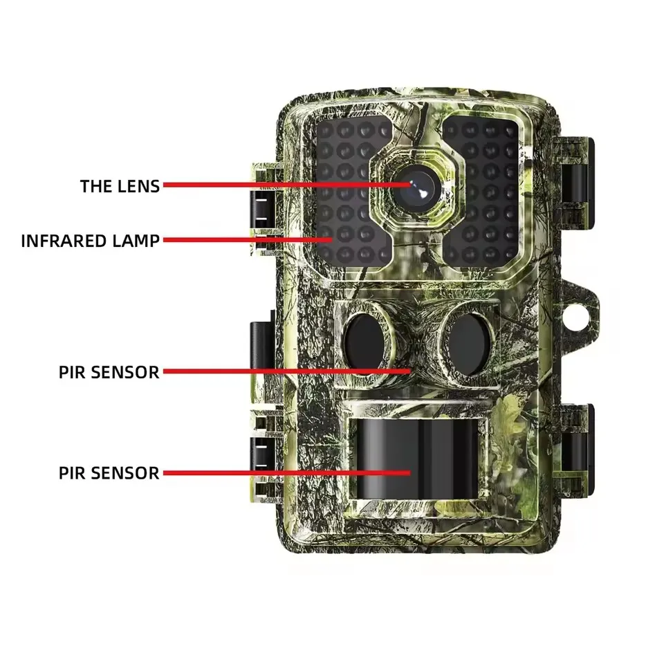 كاميرا تعقب الصيد 2K 4K IP66 مقاوم للماء الأشعة تحت الحمراء للرؤية الليلية الحركة المنشط الزناد كاميرا الأمن في الهواء الطلق مصائد الصور البرية #6