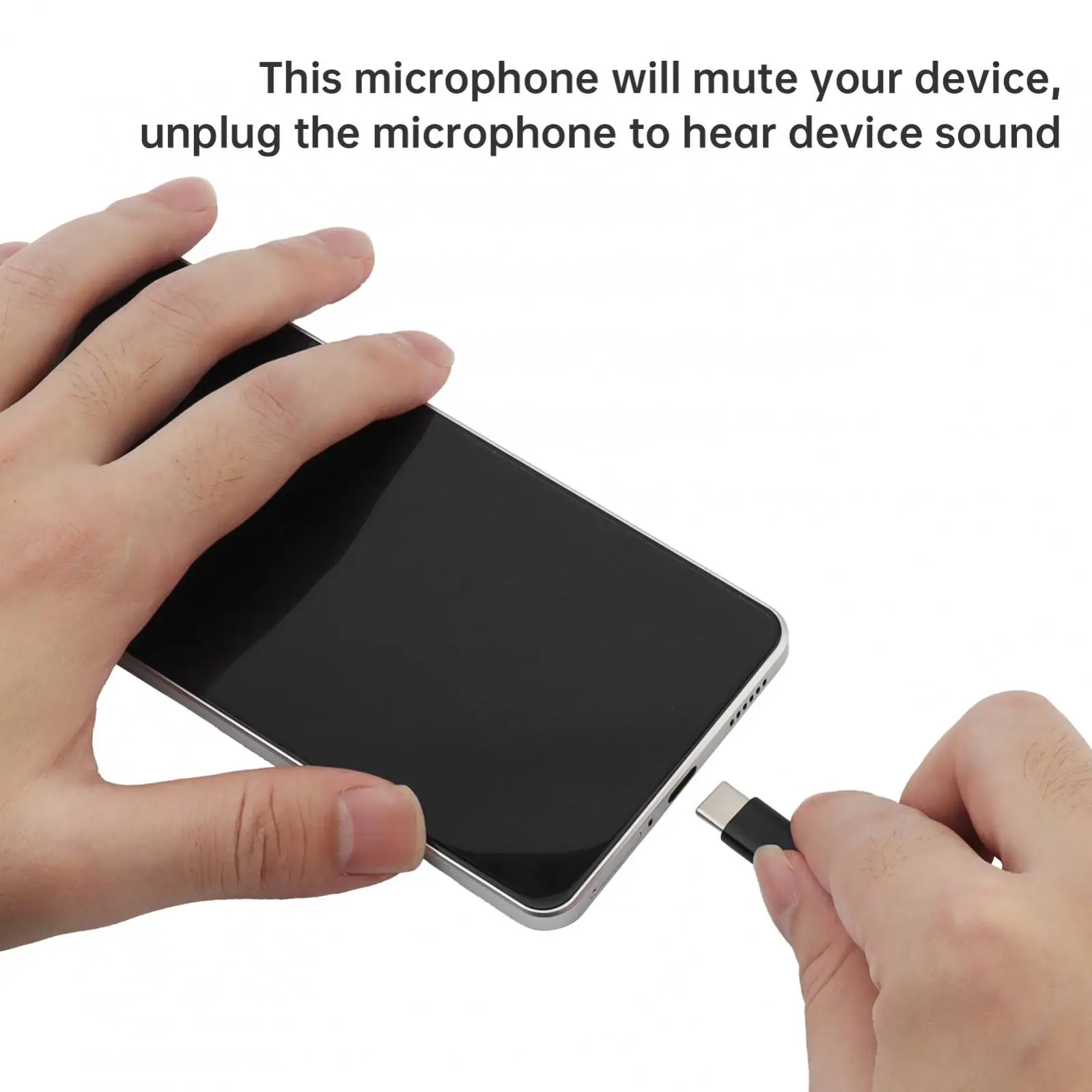 ميكروفون Lavalier USB C مزود بمشبك طية صدر السترة لمعدات Android TypeC