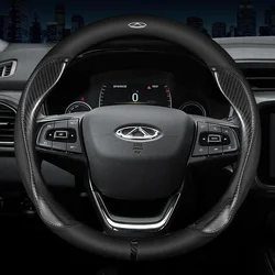 For Chery Tiggo 7 Pro Plus Tiggo 8 Plus Tiggo 5X Pro Car Steering Wheel Cover 9 Colors PU Leather Non-slip Auto Accessories