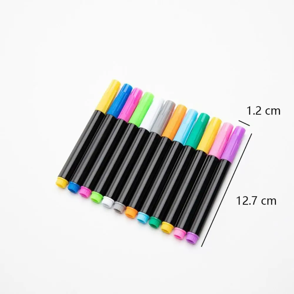Nuova penna per lavagna luminosa a LED cancellabile 12 colori Evidenzia tavolo da disegno Evidenziatore Tavolo luminoso per penna colorata liquida bianca