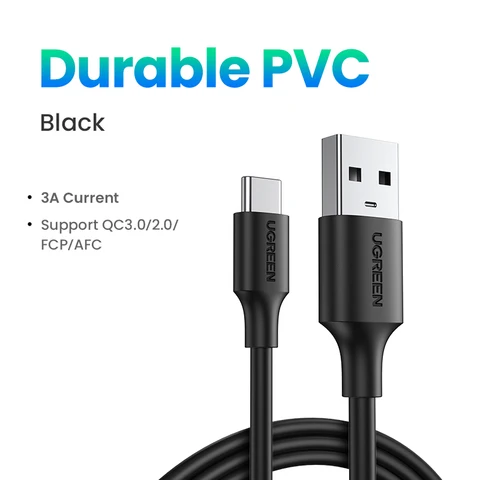 UGREEN 3A USB Type-C кабель для быстрой зарядки и передачи данных