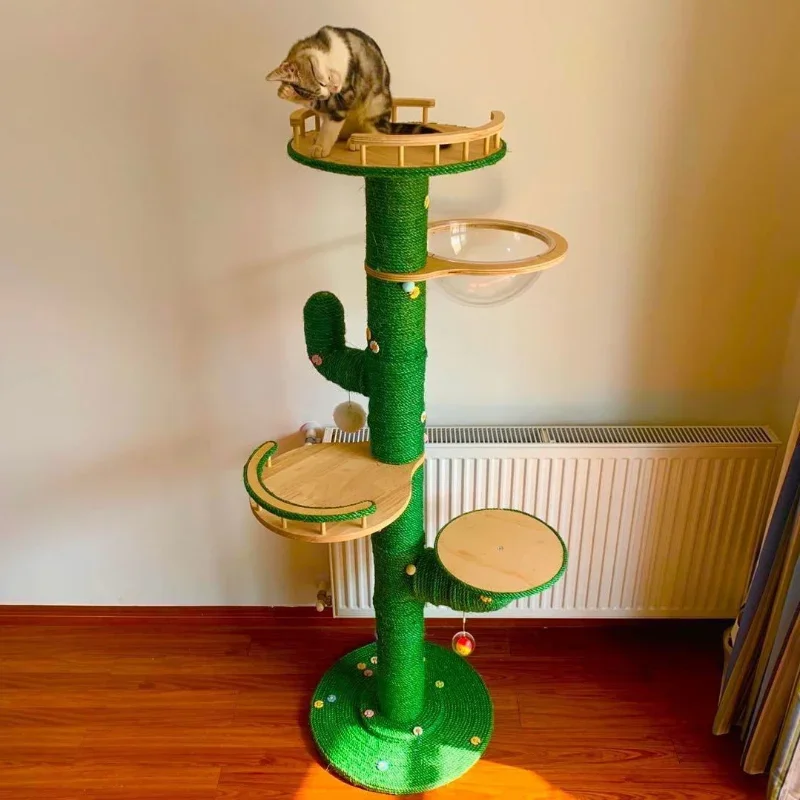 DIY Cat Scratching Post Sisal Rope Large Trees High Towers Scraper Cats Bed Pets Indoor Toys Accessories Semi-finished Products