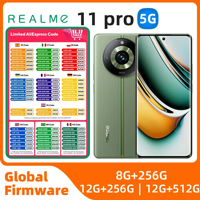 Realme  11pro Android 5G Unlocked 6.7 inch 512G All Colours in Good Condition Original used phone