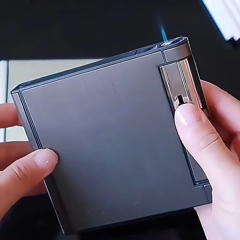 Creative Cigarette Box Lighter Windproof Direct Flame Anti Pressure Cigarette Box Lighter Personalized Men's Gift