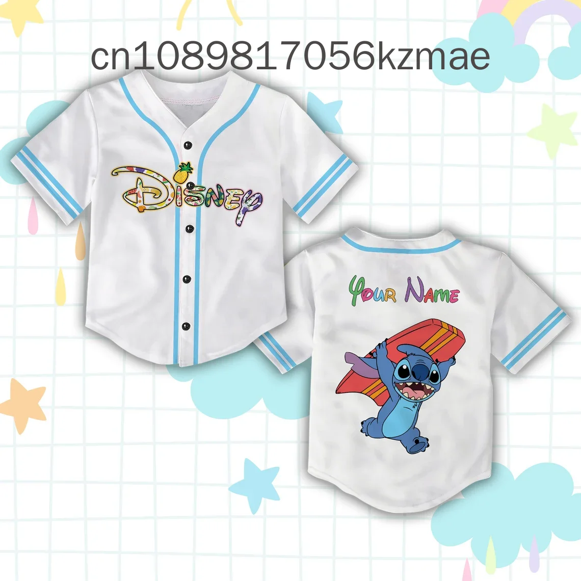 2024 New Custom Name Disney Summer Baseball Jersey Disneyland Baseball Jersey Disney Family Vacation Matching Jersey