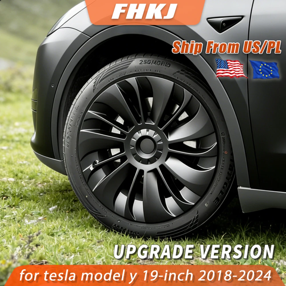 

[5 day ship]4PCS Hub Cap Performance Replacement Wheel Cover 19 Inch Gemini Full Rim Cap Accessories for Tesla Model Y 2018-2024
