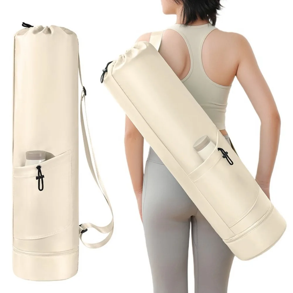 Large Capacity Yoga Mat Storage Bag Adjustable Strap Waterproof Fitness Mat Carrier Drawstring Multifunction Gym Yoga Bag