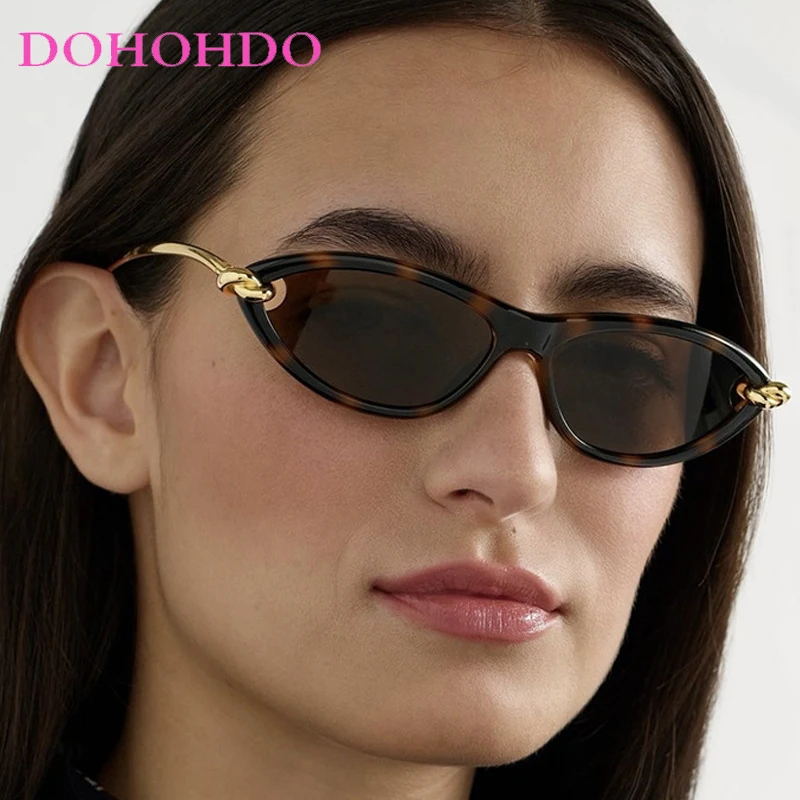 

2025 Fashion Luxury Metal Small Frame Oval Women Sunglasses Brand Designer Punk Men Shades Outdoor Driving Travel Eyewear UV400