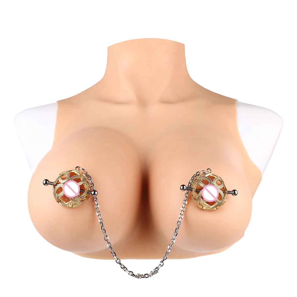 LEZEE مقاطع الثدي الحلمة المشابك BDSM الصدرية الجلود تسخير الحلمات إغاظة الصدر محفز سلسلة معدنية BDSM الجنس لعب للنساء