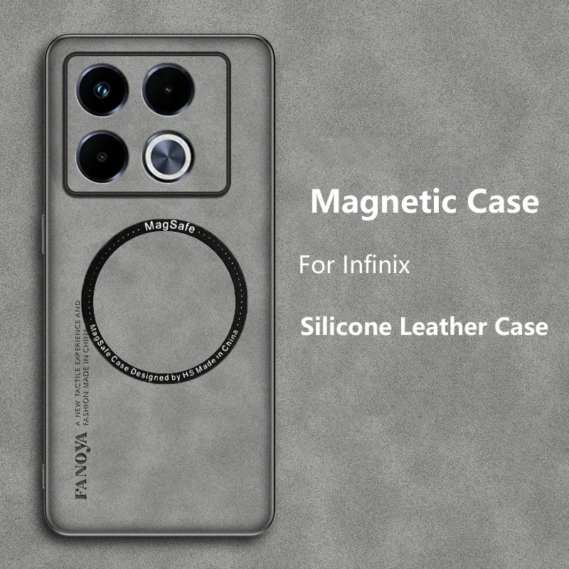 Magnetic Case For Infinix GT 20 Pro Case Luxury Silicone Leather Phone Cover For Infinix GT20 Pro Camera Protect Shell Bumper