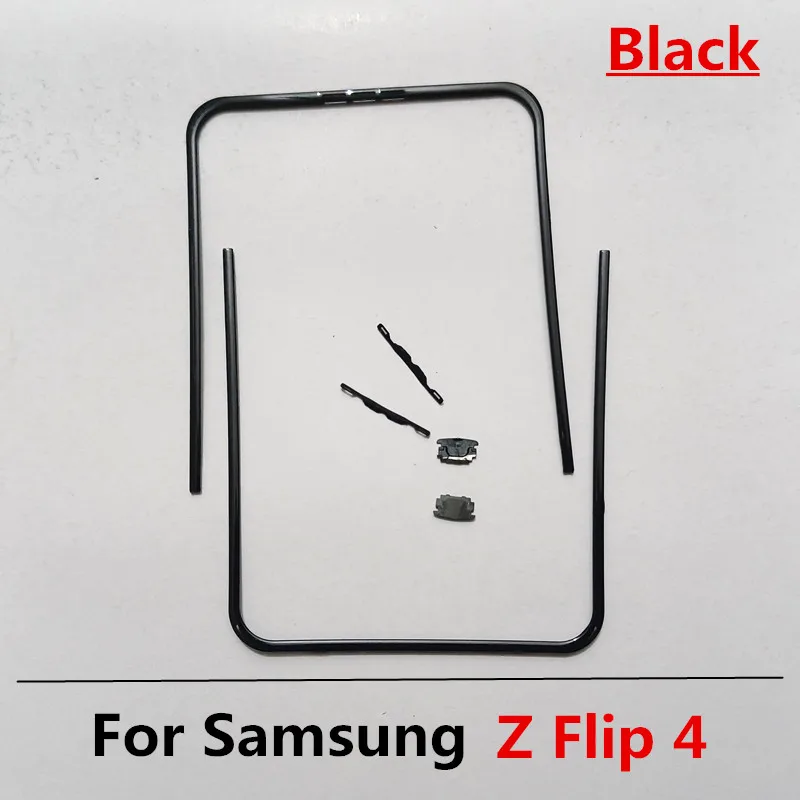 1pcs Edge Strips For Samsung Galaxy Z Flip 5 4 3 F731 F721 F711 Middle Frame Stand Housing Bezel Repair Part + Buckle Connect