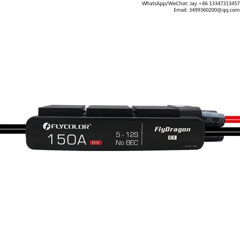 

Flycolor FlyDragon V3 150A High Voltage Brushless ESC Support 5-12S Lipo