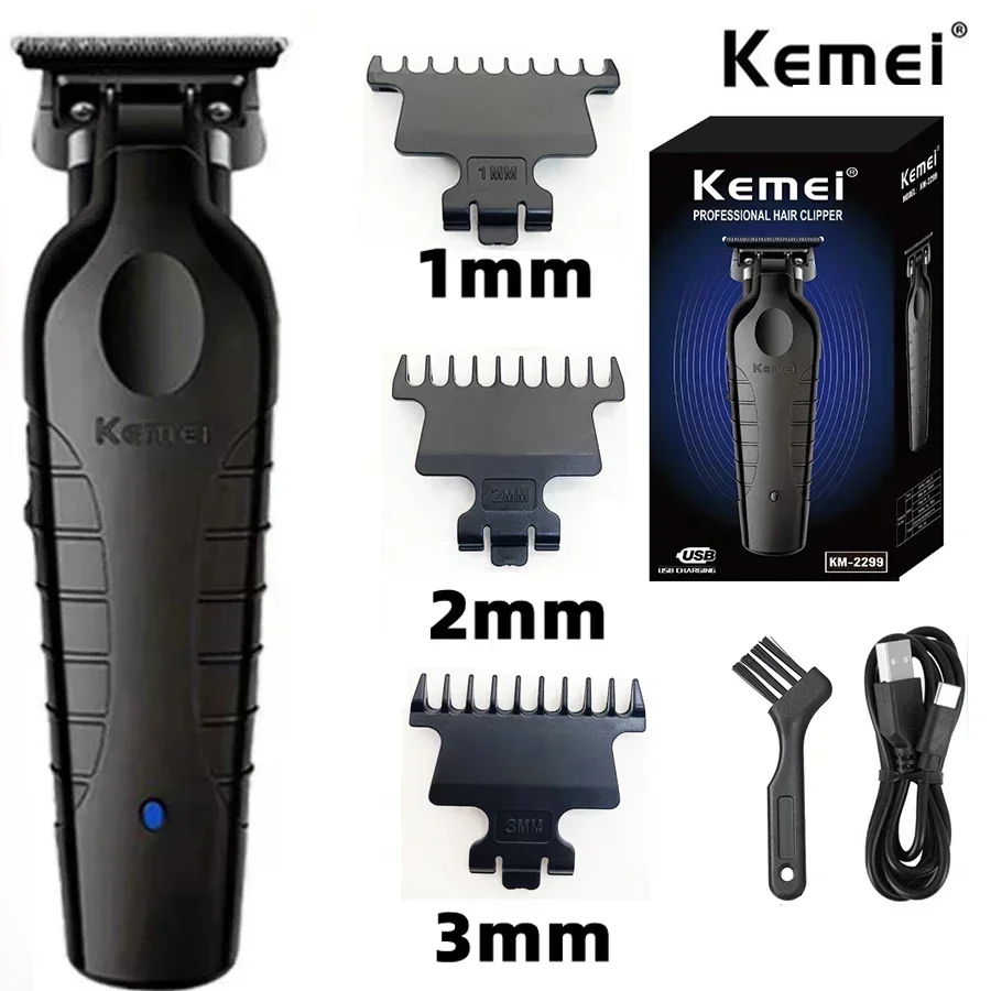 

Kemei KM-2299 Men's Hair Clipper Professional Electric Hair Clipper USB Rechargeable Barber Trimmer Men's Electric Hair Clipper