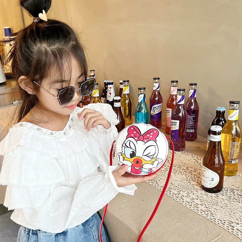 Thời Trang Minnie Trẻ Em Túi Xách Tay Mini Cho Bé Gái Da PU Nhỏ Đeo Vai Đeo Chéo Túi Mèo Trẻ Em Tiền, Ví