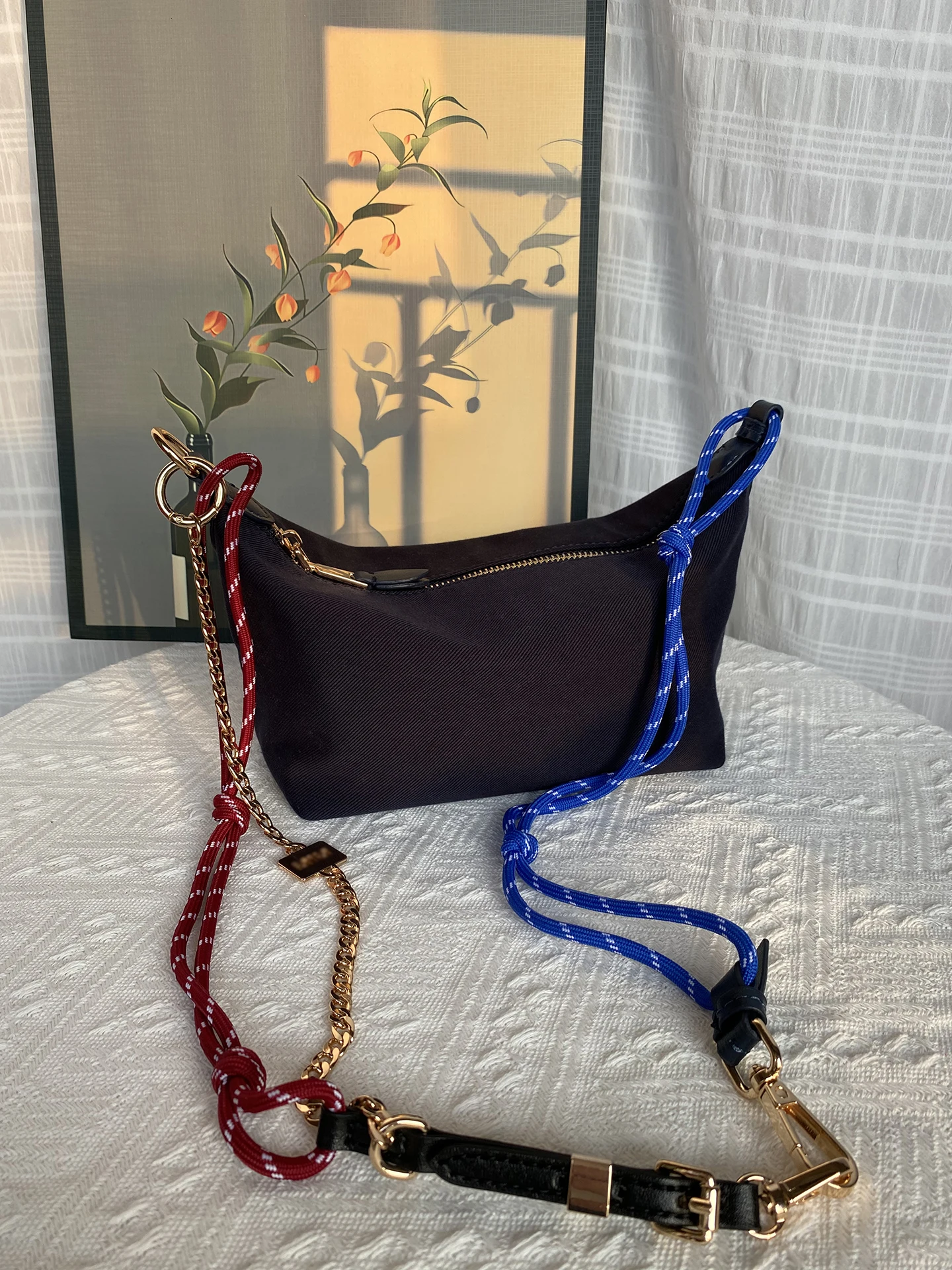 

Холщовая сумка-тоут с цепочкой для серфинга в стиле ретро, женская сумка через плечо, цветная кожаная сумка под мышками, водонепроницаемая сумка-бокс для обеда