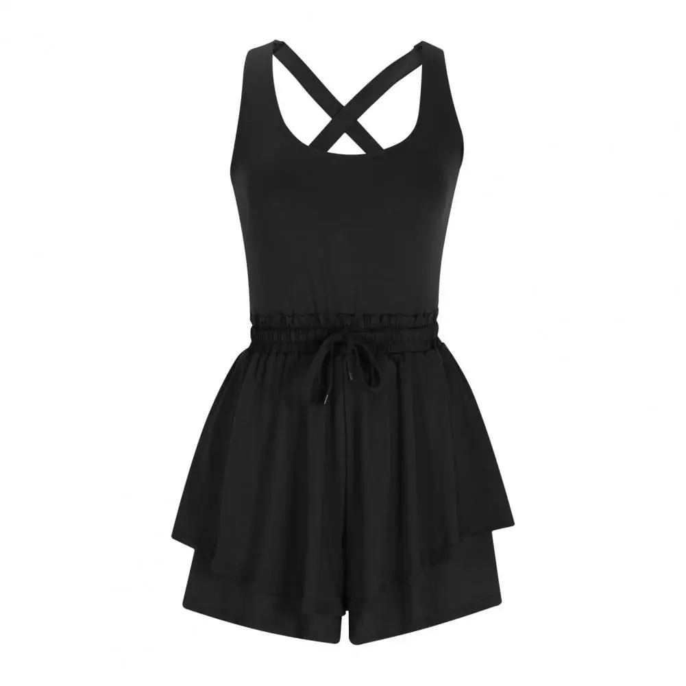 Women Bodysuit Activewear Women’s Jumpsuit High Waist Fitness Wear U-neck One-piece Running Outfit Solid Color Summer Sports