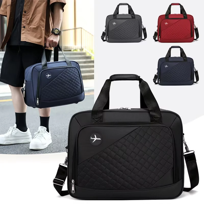 

Мужская сумка через плечо, портативная пригородная сумка, большая вместительная дорожная сумка с несколькими отделениями для поездок на короткие поездки