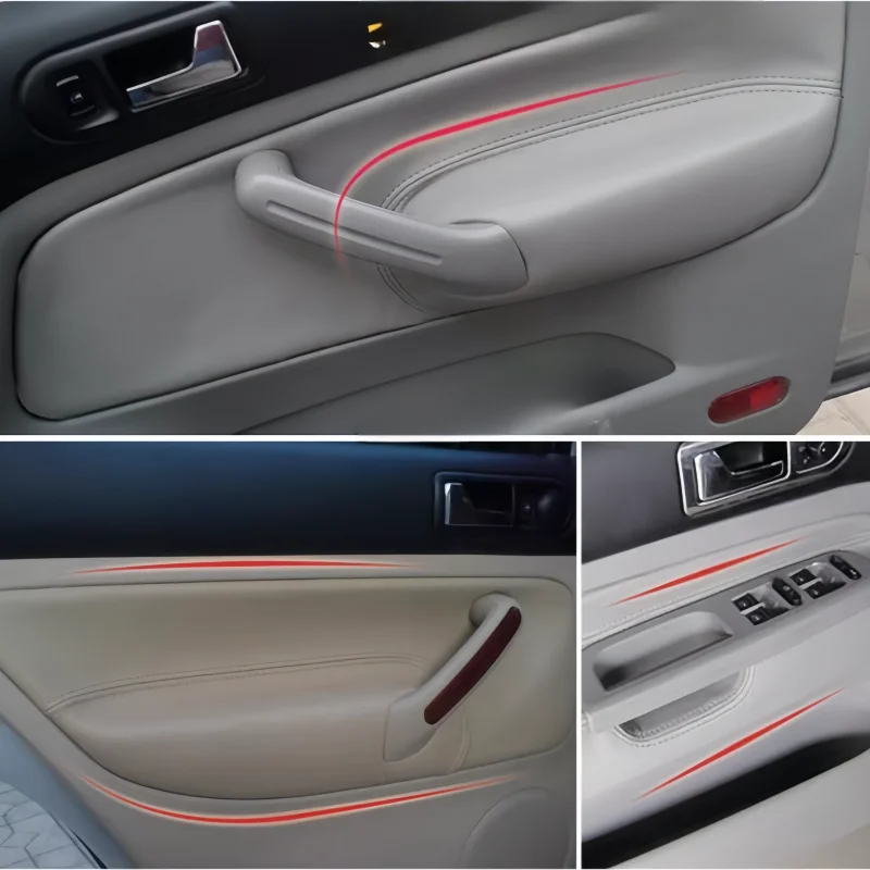 For VW Golf 4 MK4 Bora Jetta 1998 1999 2000 2001 2002 2003 2004 2005 Armrest Panel Suede Leather Cover Trim Door panel leather view 5