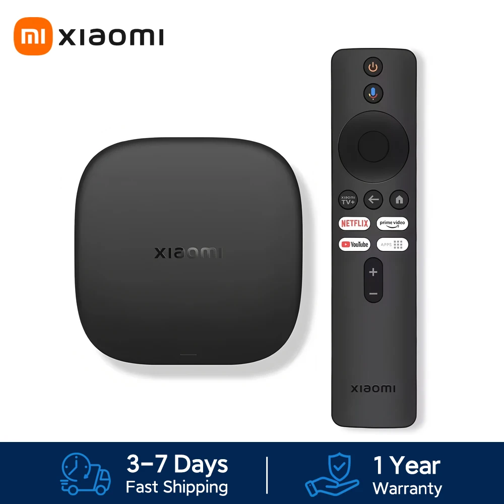 Xiaomi TV Box S 3e generatie 4K UHD 2GB+32GB Bluetooth 5.2 WiFi 6 Dolby Vision Google TV Netflix Smart Media Player