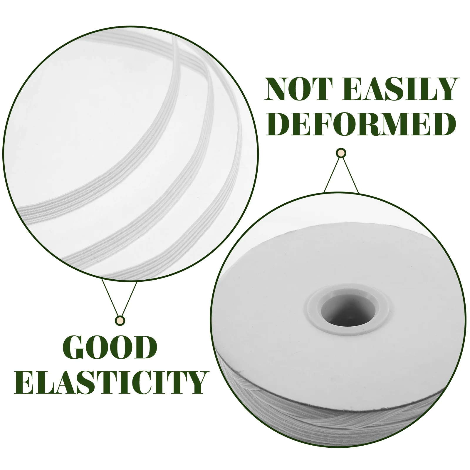 

1 Roll Knit Rope For Sewing Mask Wide Elastic Band Bracelet Making Braided Cord Sewing Supply Craft Elastic Thread