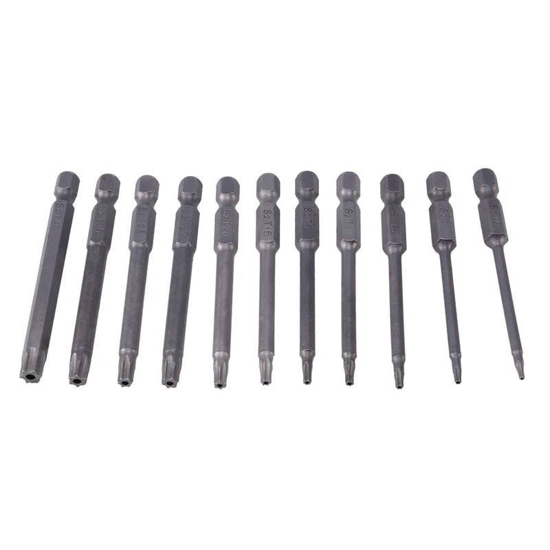 

33Pcs 75Mm Magnetic S2 Steel Screwdriver Bits Hex Torx Head T6/T7/T8/T9/T10/T15/T20/T25/T27/T30/T40