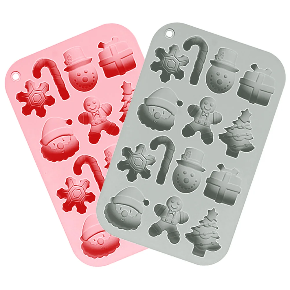 

2Pcs Flexible Silicone Molds for Chocolate Cake Baking DIY Candy Making Lovely Shapes Oven Safe Baking Tools Holiday Gift Idea