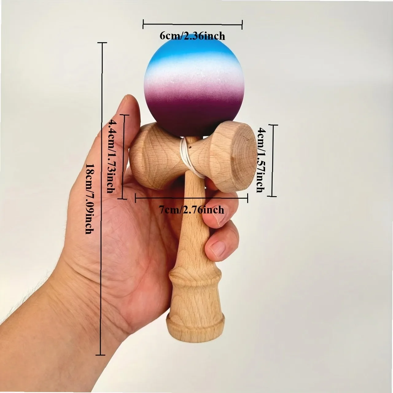 Mixed Color Wooden Kendama Skill Ball with Sword & Crack Grain Finish - Beginner to Pro Balance Trainer Outdoor Gift