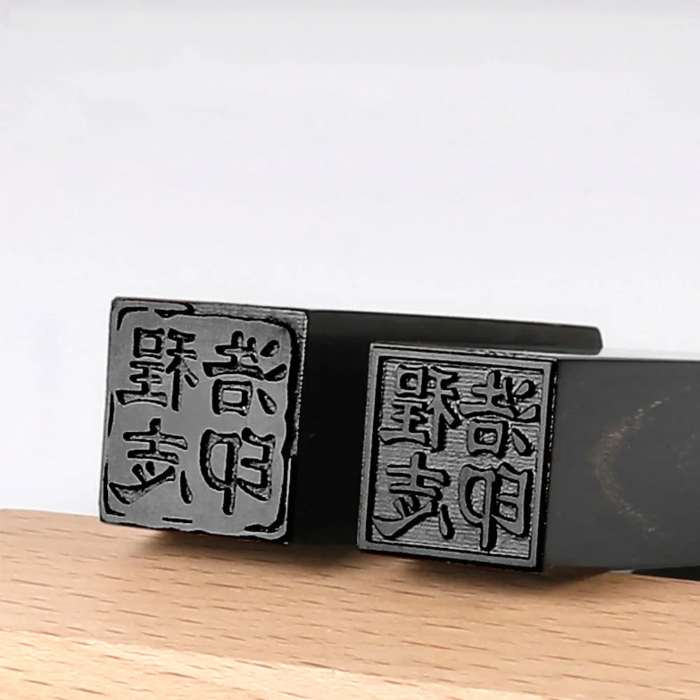 Black OX Horn Square Chinese Name Stamp Customize Personalized Signature Calligraphy Painting Chop