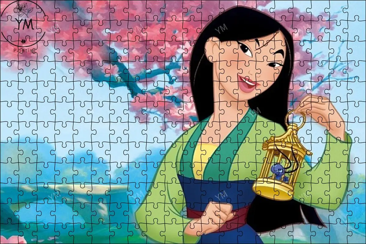 Disney Princess Mulan 1000 Pieces HD Printing Wooden Puzzle Toys Adult Collection Hobby Kids Learning Educational Toys Gift