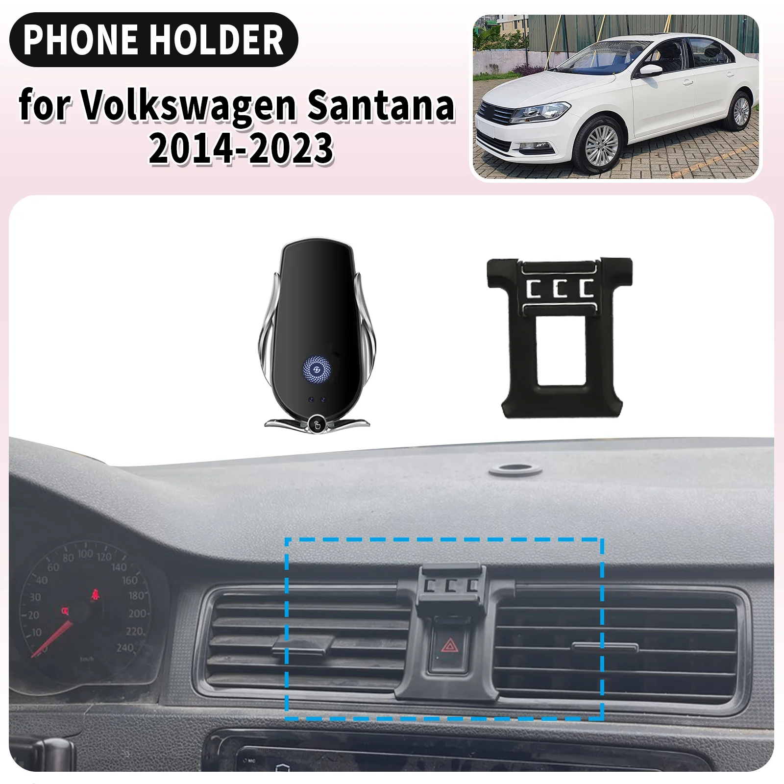 

for Volkswagen VW Santana A05 2013-2023 Screen Base Mount Phone Holder Dedicated Clip-On Navigation Bracket Car​​ accessoires