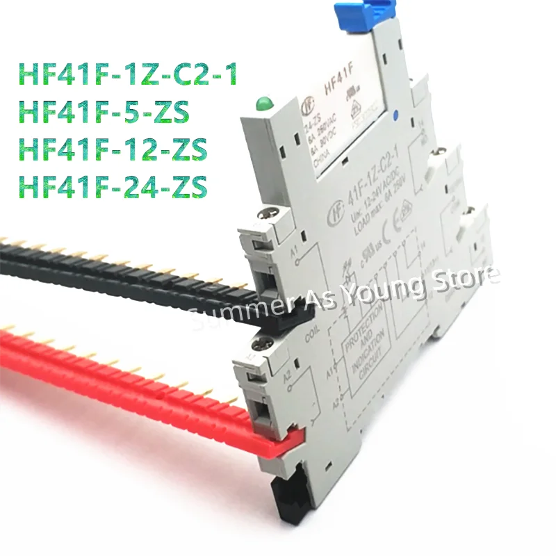 

10 шт./партия, реле 41F-1Z-C2-1 HF41F 24-ZS 12-ZS 5 в 12 В 24 в 230 В 6A 1CO Slim/SSR