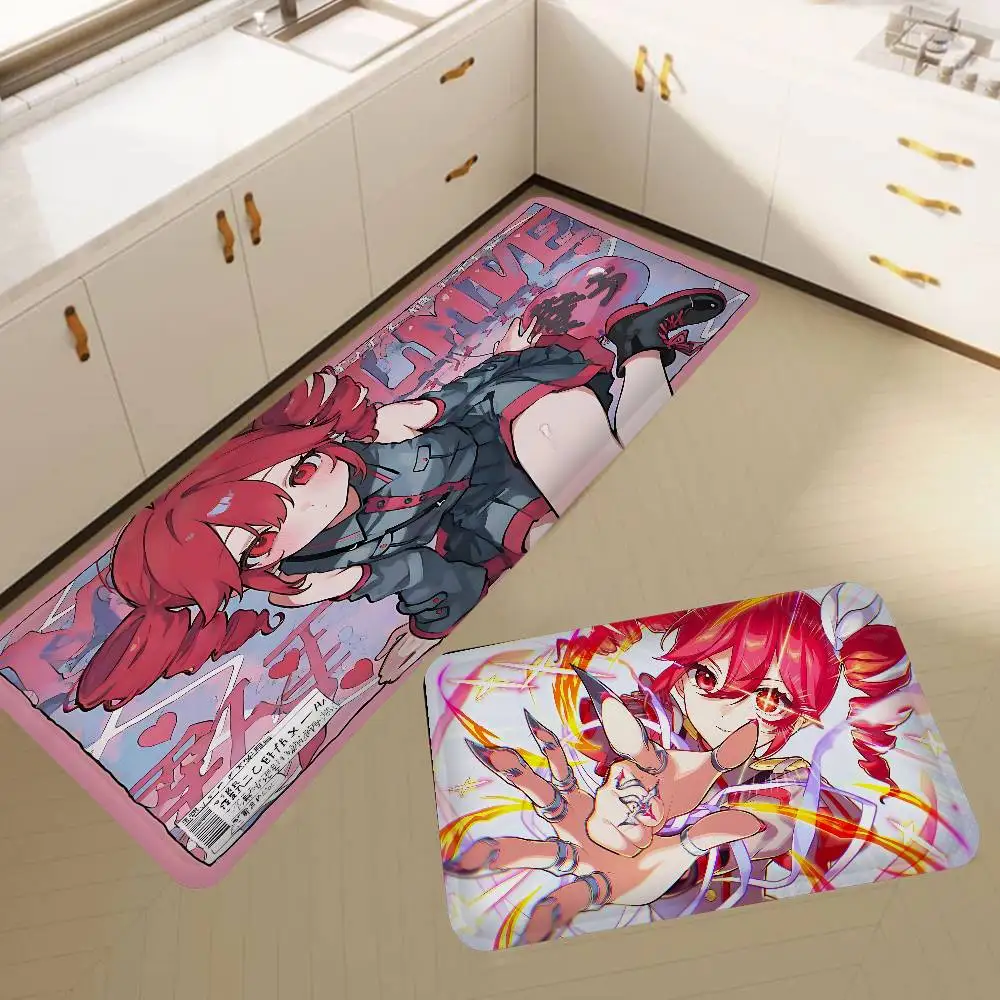 Popular Singer Kasane Teto Anime Room Mats Retro Multiple Choice Living Room Kitchen Rug Non-Slip Welcome Rug