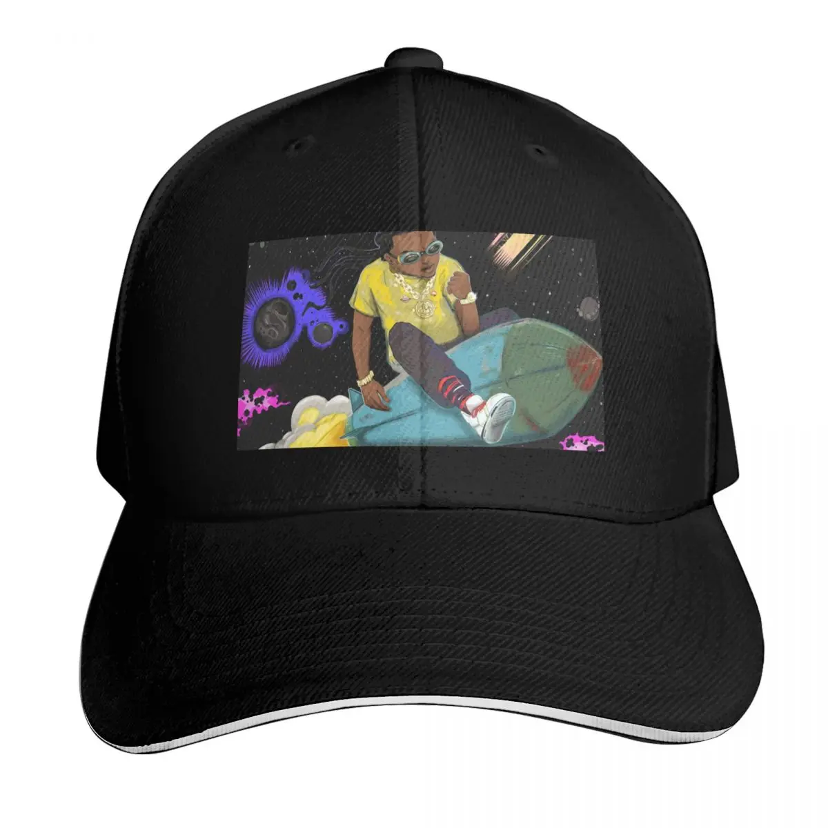 The Last Rocket Baseball Cap Quick Dry Performance Cotton Twill Breathable Contrast Two Tone Brim