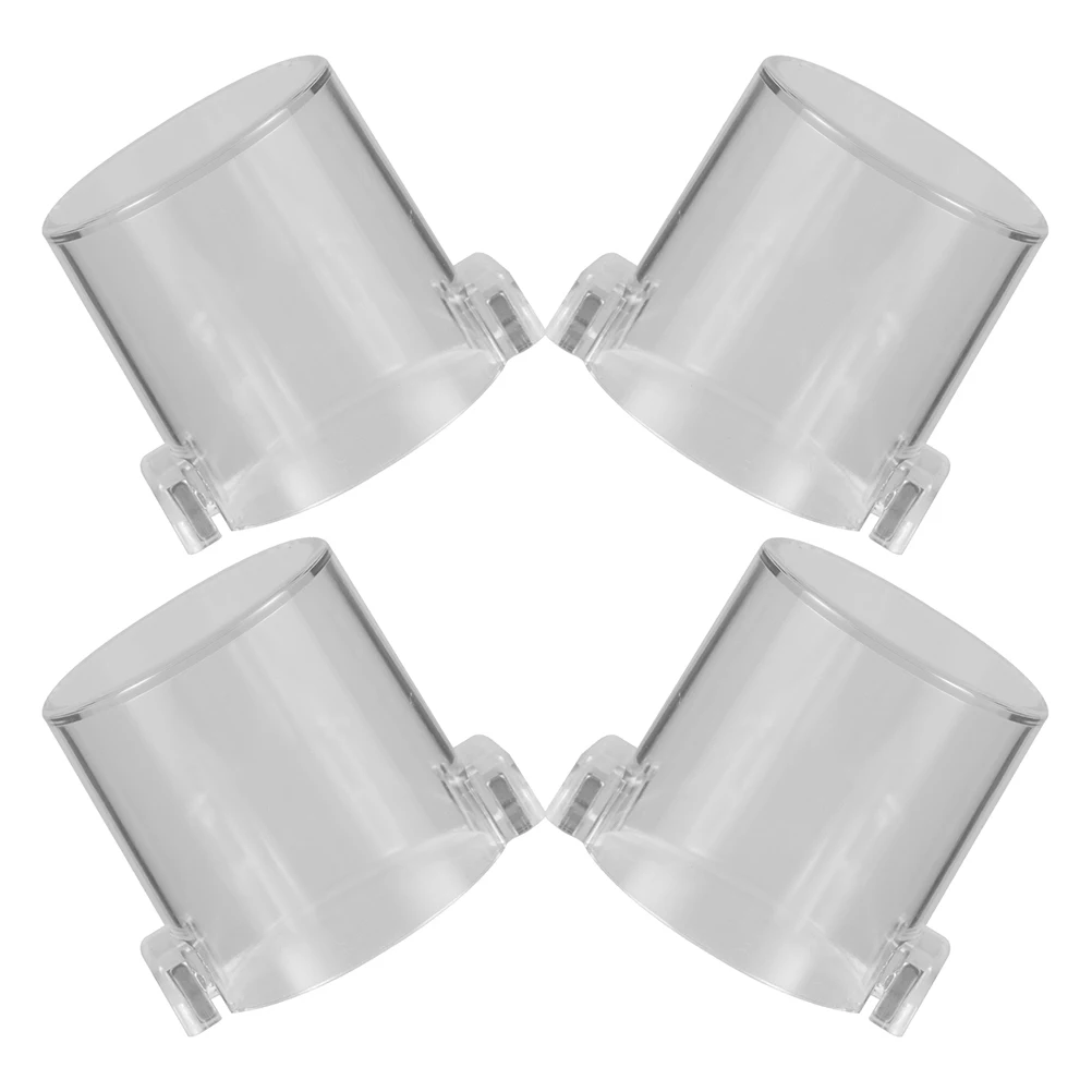 

4pcs Emergency Stop Button Switch Guard Dustproof Protective Cover For Industrial Equipment Push Button Protector Wall