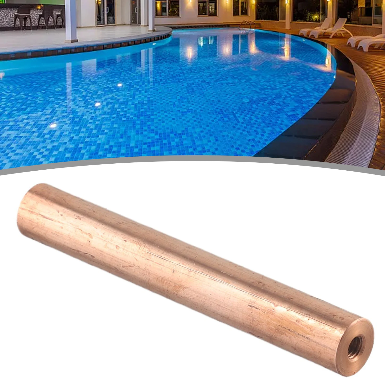 

Enhance Pool Water Purity, Replacement Copper Anode for Solar Pool Ionizer, Compatible with Most Ionizer Models