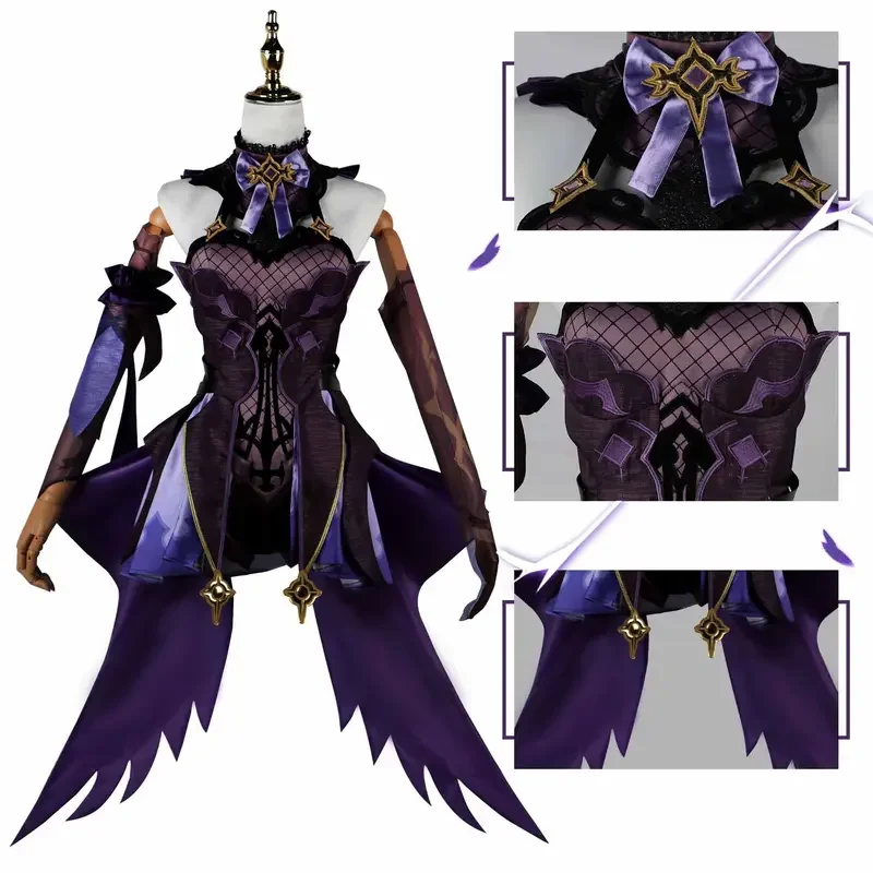 Gioco Genshin Impact Fischl Costume Cosplay Anime Amy Abiti Abito Fischl Carnevale Set completo Abiti Costumi di Halloween per le donne