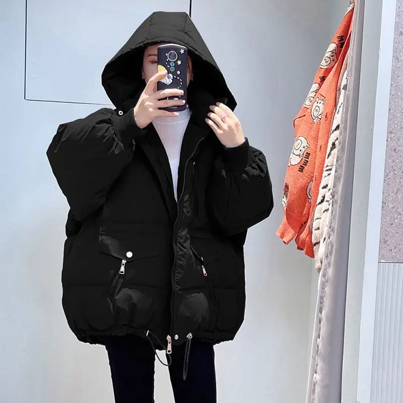 Down Cotton-padded Clothes Women's Winter 2025 New Student Thickened Cotton-padded Jackets Bread Clothes Hooded Jackets
