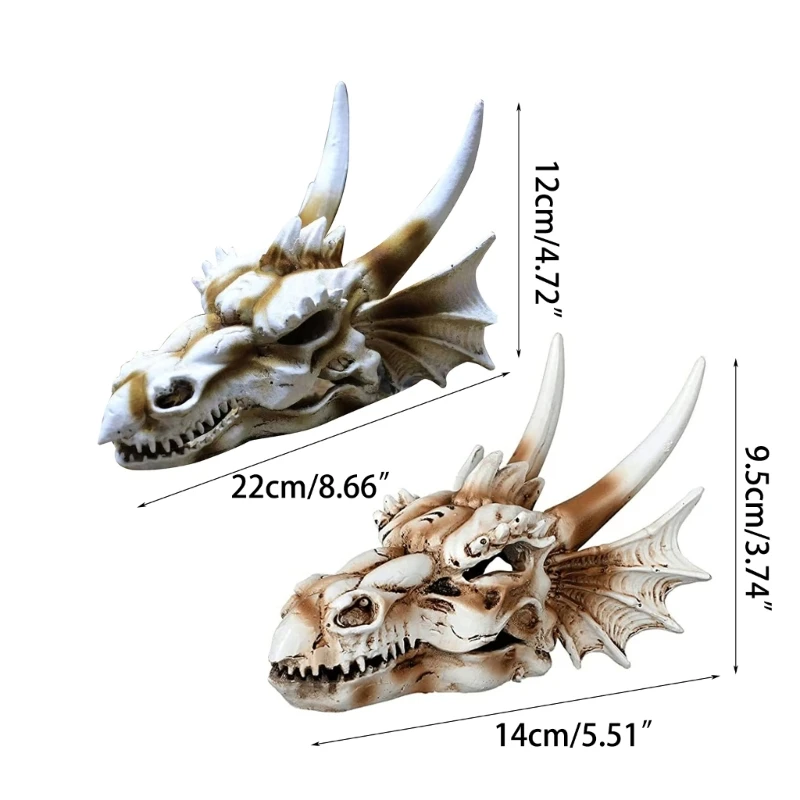 Fishtanks Resin Decoration Aquariums Realistic Dinosaur Skull Landscaping Decorations Cave House Shelter House Ornament