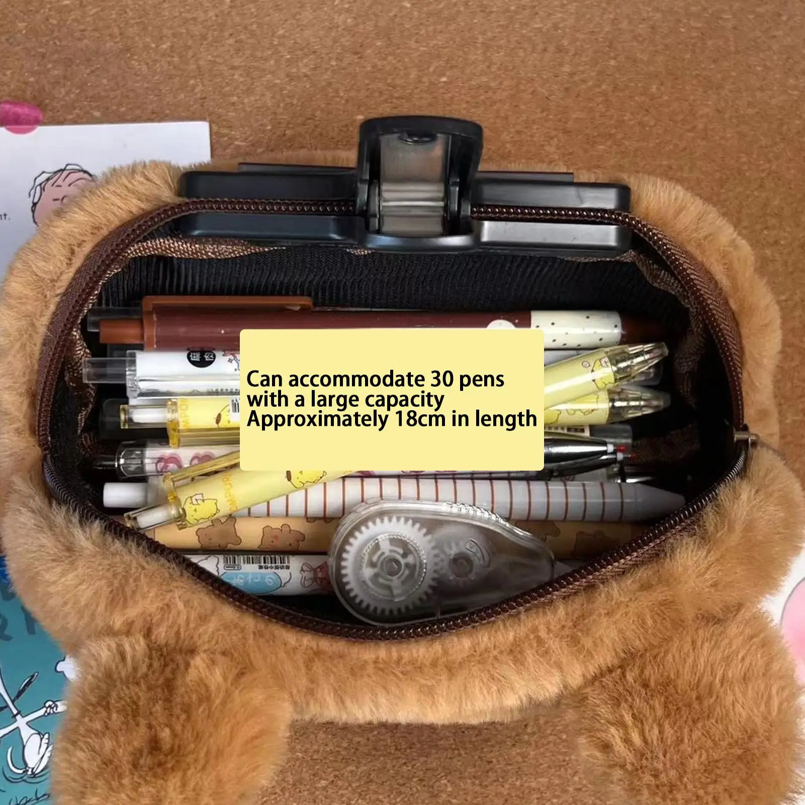 

Cute Capybara Plush Pencil Case Cosmetic Bag Pen Pouch Large Capacity Pencil Bag School Supplies Stationery Box