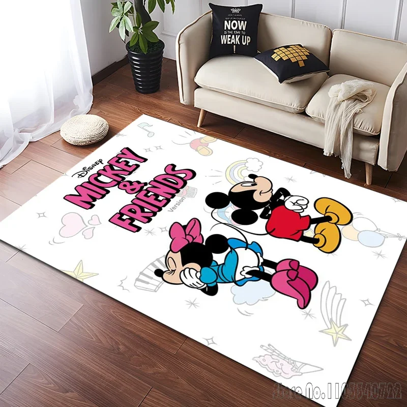 Disney Mickey Mouse Minnie 3D Printing Rug Carpets 80x120cm Decor for Bathroom Kids Floor Mat Living Room Children's Bedroom